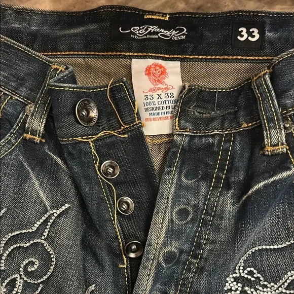 Christian Audigier Denim with White Script